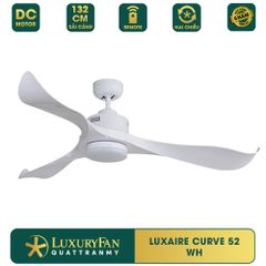 Quạt trần đèn Đài Loan Luxaire Curve 3 cánh 107/132/142cm 45w DC