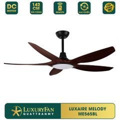 Quạt trần đèn Đài Loan Luxaire Melody 5 cánh 142cm 55w DC