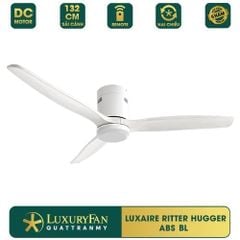 Quạt trần đèn Đài Loan Luxaire Ritter Hugger ABS  3 cánh 132cm 40w DC