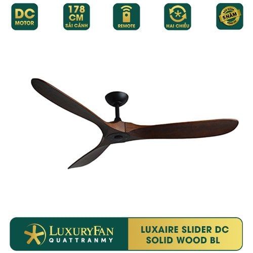 Quạt trần Đài Loan Luxaire Slider 70'' 3 cánh 142/178cm 40w DC