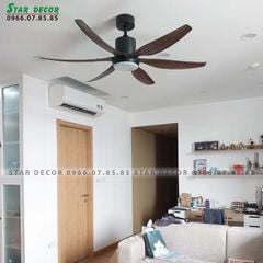 Quạt trần đèn Đài Loan Luxaire Sweep 6 cánh 137/167cm 55w DC