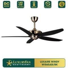 Quạt trần Đài Loan Luxaire Windy 5 cánh 142cm 55w DC