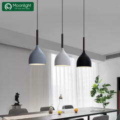 Đèn thả hợp kim chuôi gỗ D170 H180 TH612W VLTHHK-014-GO