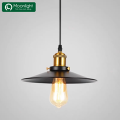 Đèn thả hợp kim chao hình đĩa đen D260 TH728 VLTHHK-013
