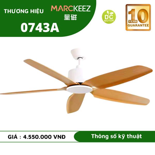 Quạt trần Marckeez 5 cánh 145cm 60w DC 0743A