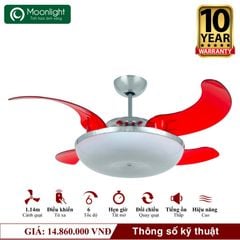 Quạt trần đèn Mr.Vu MELA LED 4 cánh 1m11 65W AC