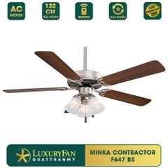 Quạt trần đèn Mỹ Minka Contractor F647 5 cánh 132cm 56w AC