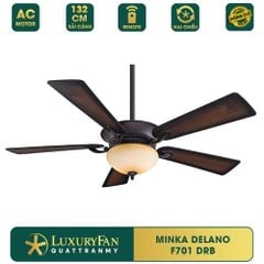 Quạt trần đèn Mỹ Minka Delano 5 cánh 132cm 69w AC