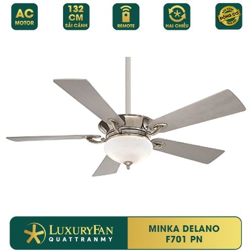 Quạt trần đèn Mỹ Minka Delano 5 cánh 132cm 69w AC