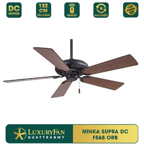 Quạt trần đèn Mỹ Minka Supra F568 5 cánh 132cm 79w AC