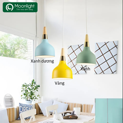 Đèn thả hợp kim nhôm phi 15 chuôi gỗ TH742-XD VLTHHK-093