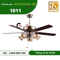 Quạt trần đèn Mountain air 5 cánh 152cm 80w AC 1011