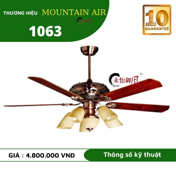 Quạt trần đèn Mountain air 5 cánh 152cm 80w AC 1063