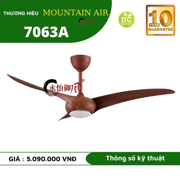 Quạt trần đèn Mountain air 3 cánh 132cm 35w DC 7063A