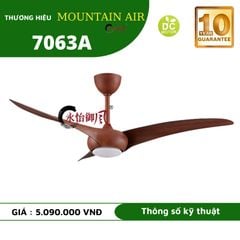 Quạt trần đèn Mountain air 3 cánh 132cm 35w DC 7063A