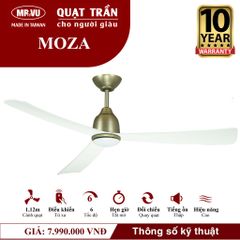 Quạt trần đèn Mr.Vu MOZA 3 cánh 1m12 33W DC