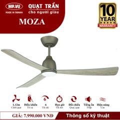 Quạt trần đèn Mr.Vu MOZA 3 cánh 1m12 33W DC