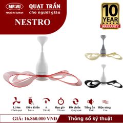 Quạt trần đèn Mr.Vu NESTRO 4 cánh 1m17 49W DC