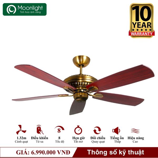 Quạt trần Mr.Vu ORIGINAL 5 cánh 1m32 DC