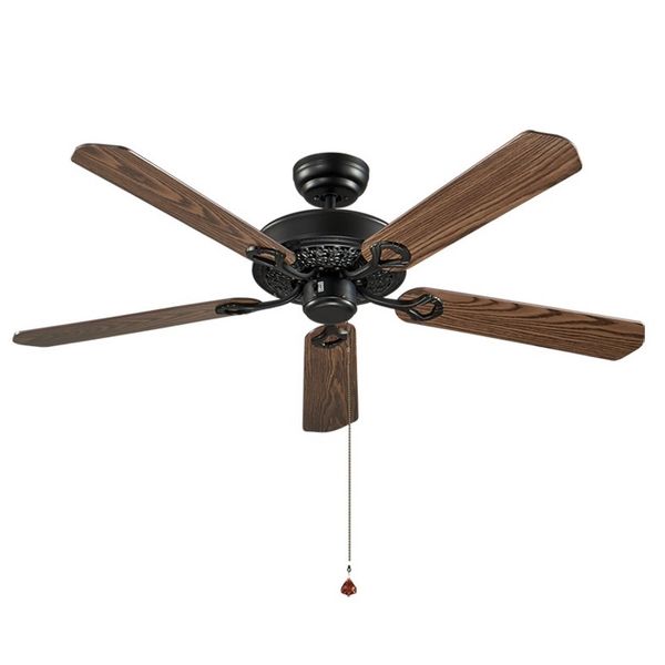 Quạt trần Mountain air 5 cánh 132cm 75W AC thân nâu đen cánh gỗ 761 QT106