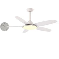 Quạt trần đèn màu trắng 5 cánh nhựa 132cm 45w DC 52KJYY-53 VLQTTQ-142