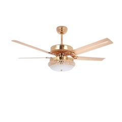 Quạt trần đèn vàng pháp 5 cánh sắt 132cm 45w DC T52-2319FG VLQTTQ-127