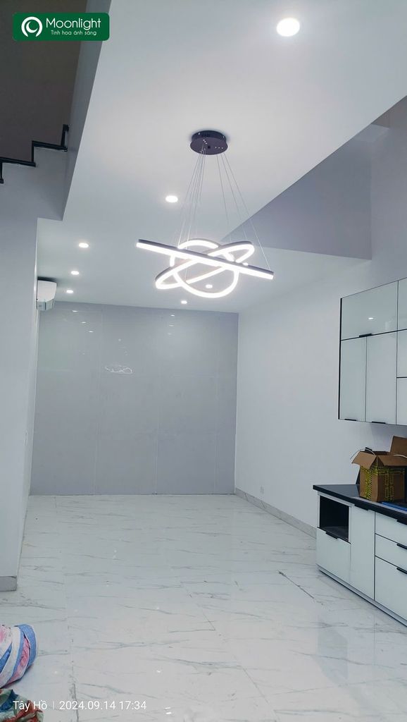 Đèn thả 3 vòng mica thân nhôm xước màu đen 40-60-80cm , G5 VLTHVO-005-AI