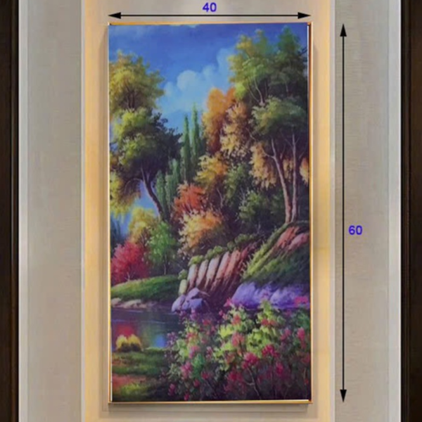 Đèn tranh led trang trí 3 chế độ ánh sáng KT D40xH60cm 316C, VLDETL-011