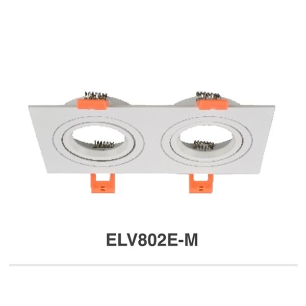 ELV Chóa đèn led âm trần spotlight KT: 92*175*H17, lỗ khoét 75*160, màu đen, IP20 ELV802E-M-BK