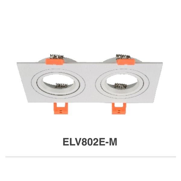 ELV Chóa đèn led âm trần spotlight KT: 92*175*H17, lỗ khoét 75*160, màu trắng, IP20 ELV802E-M-WH