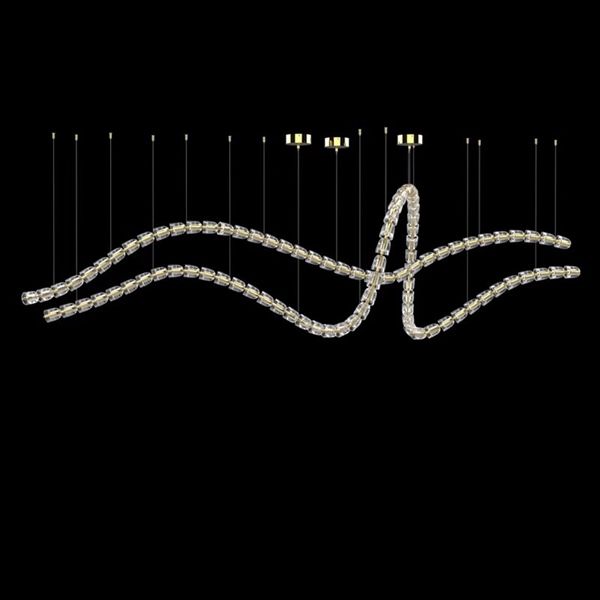 Đèn thả trang trí dạng chuỗi hạt pha lê tùy chỉnh phong cách Bắc Âu L2100*1130 YH1314 VLTHTR-279