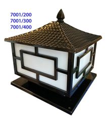 Đèn trụ cổng hàng rào vuông màu đen VLNTTC-032