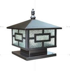 Đèn trụ cổng hàng rào màu đen thân nhôm sơn tĩnh điện D250 TC05-6021-250 VLNTTC-033-AE