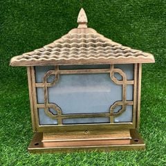 Đèn trụ cổng nhôm màu đồng vàng AB VLNTTC-041