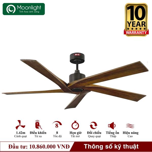 Quạt trần Mr.Vu VISION 5 cánh 1m42 43W DC