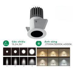 Đèn led âm trần spotlight 8W ELV VL-C1901A