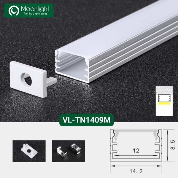 Thanh nhôm định hình profile lắp nổi VL-TN1409M