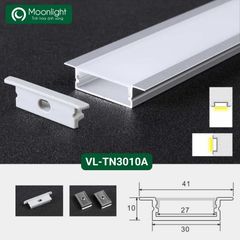 Thanh nhôm định hình profile lắp âm VL-TN3010A