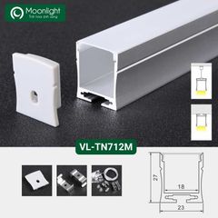 Thanh nhôm định hình profile lắp nổi VL-TN712M