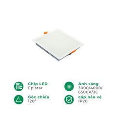 Đèn led âm trần downlight vuông ELV VL12-18