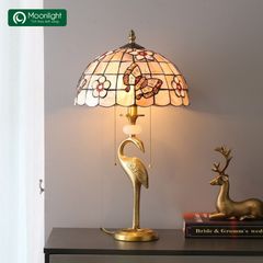 Đèn bàn tiffany chim hạc D31xH56cm VLDBTF-069