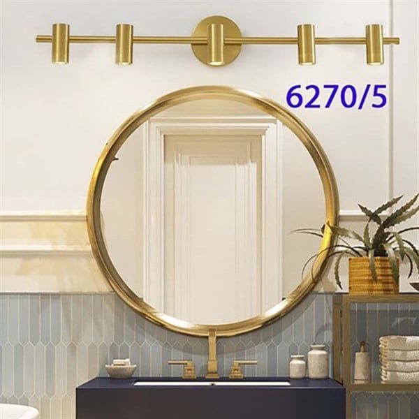 Đèn tranh đèn gương màu đồng vàng 5 bóng 6270/5 VLDETG-003-AC