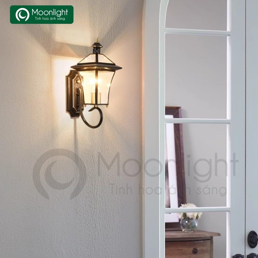 Đèn tường đồng chùa 4 cạnh VLDTCH-041