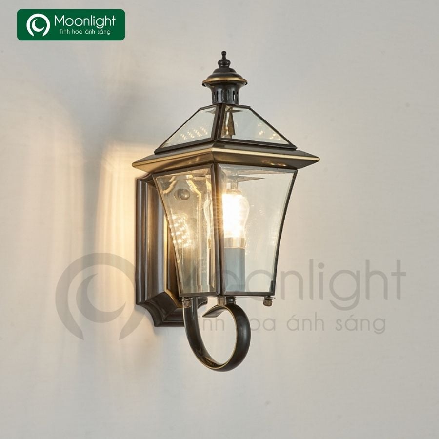 Đèn tường đồng chùa 4 cạnh VLDTCH-041