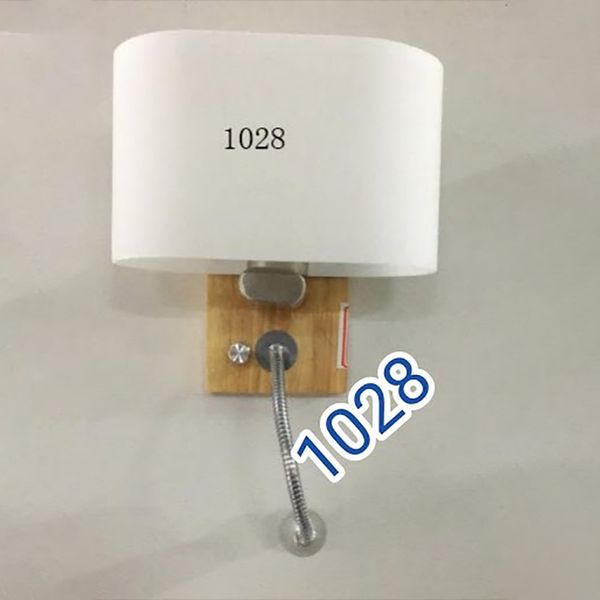 Đèn tường chao thủy tinh đục đế gỗ, đọc sách 1028 VLDTTI-071