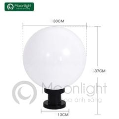 Đèn trụ cổng hàng rào tròn trắng đục D250 (giá chưa bao gồm bóng) VLNTTC-002