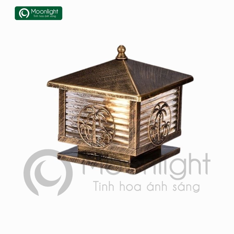 Đèn trụ cổng hàng rào cây dừa (giá chưa bao gồm bóng) VLNTTC-006