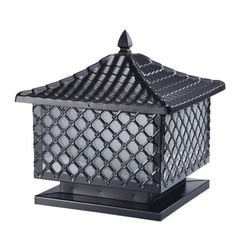 Đèn trụ cổng hàng rào vuông kẻ caro VLNTTC-007