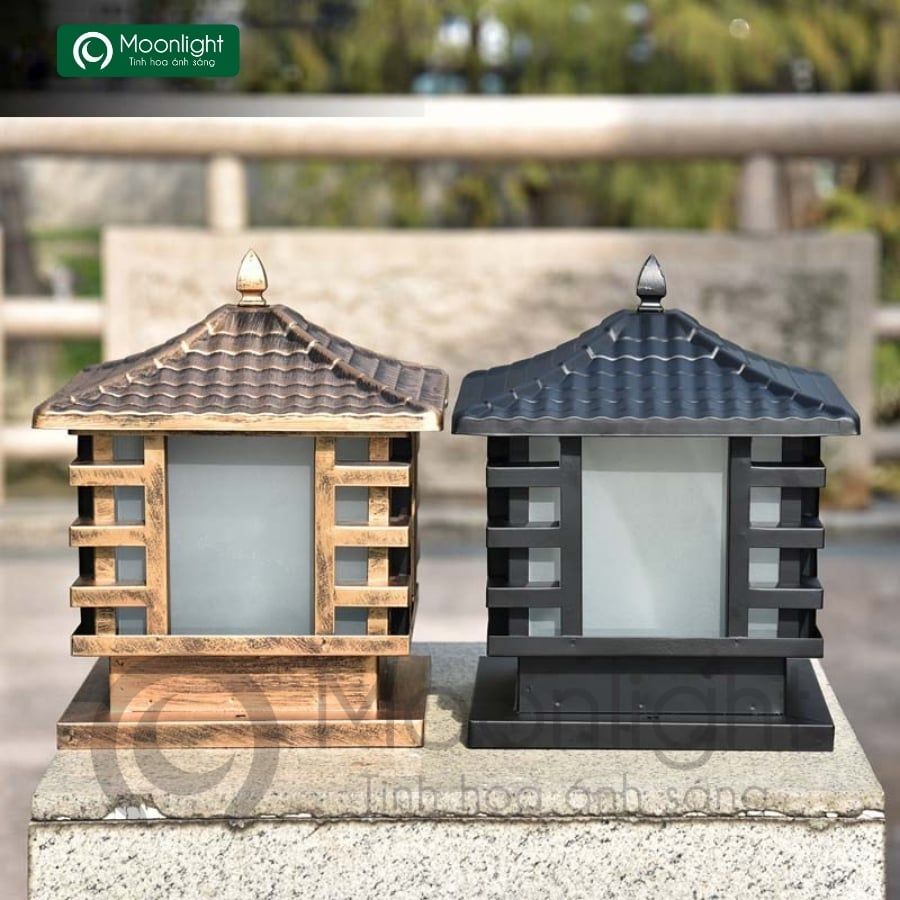 Đèn trụ cổng hàng rào vuông VLNTTC-012