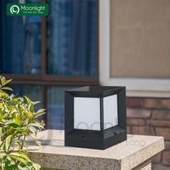 Đèn trụ cổng hàng rào vuông đen VLNTTC-021